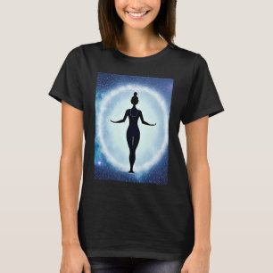 Yoga Girl Female Sun Salutation Meditation Chakra  T-Shirt