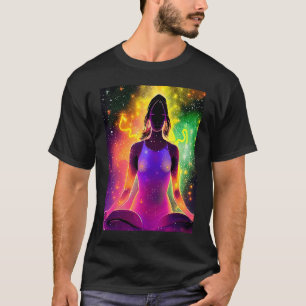 Yoga Girl Female Sun Salutation Meditation Chakra T-Shirt