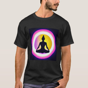 Yoga Girl Female Sun Salutation Meditation Chakra T-Shirt