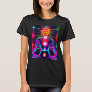 Yoga Girl Female Sun Salutation Meditation Chakra T-Shirt