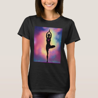 Yoga Girl Female Sun Salutation Meditation Chakra  T-Shirt