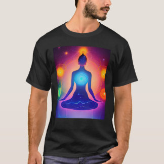 Yoga Girl Female Sun Salutation Meditation Chakra  T-Shirt