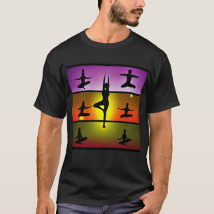 Yoga Girl Female Sun Salutation Meditation Chakra T-Shirt