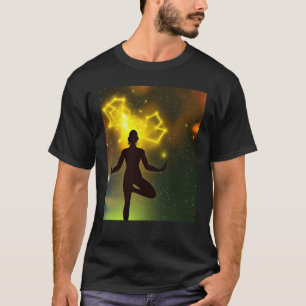 Yoga Girl Female Sun Salutation Meditation Chakra T-Shirt