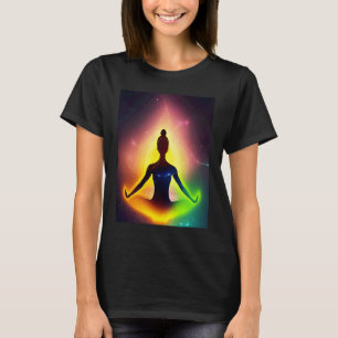 Yoga Girl Female Sun Salutation Meditation Chakra  T-Shirt