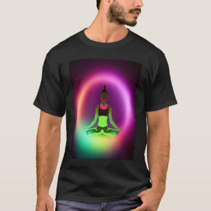 Yoga Girl Female Sun Salutation Meditation Chakra T-Shirt