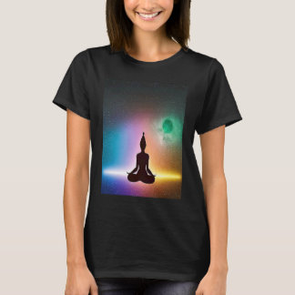 Yoga Girl Female Sun Salutation Meditation Chakra T-Shirt
