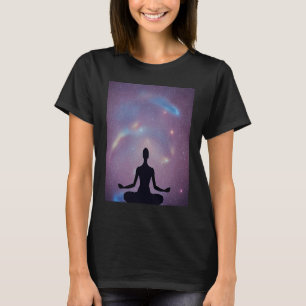 Yoga Girl Female Sun Salutation Meditation Chakra  T-Shirt