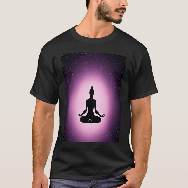 Yoga Girl Female Sun Salutation Meditation Chakra  T-Shirt (Front)