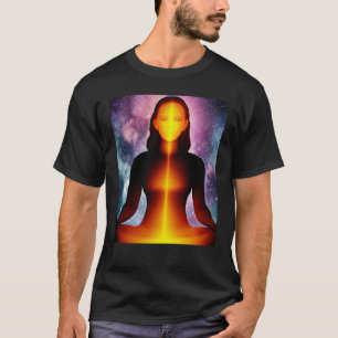 Yoga Girl Female Sun Salutation Meditation Chakra T-Shirt