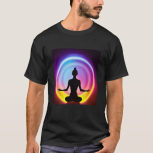 Yoga Girl Female Sun Salutation Meditation Chakra T-Shirt