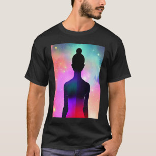 Yoga Girl Female Sun Salutation Meditation Chakra T-Shirt
