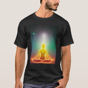 Yoga Girl Female Sun Salutation Meditation Chakra  T-Shirt