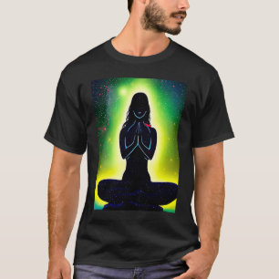 Yoga Girl Female Sun Salutation Meditation Chakra T-Shirt