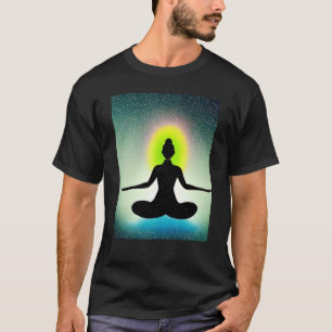 Yoga Girl Female Sun Salutation Meditation Chakra  T-Shirt