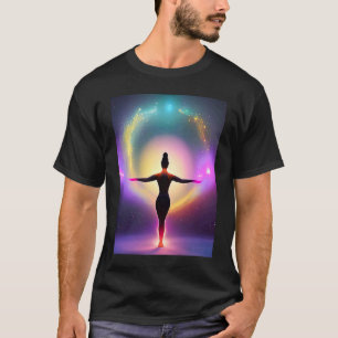 Yoga Girl Female Sun Salutation Meditation Chakra  T-Shirt