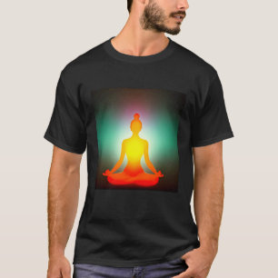 Yoga Girl Female Sun Salutation Meditation Chakra T-Shirt