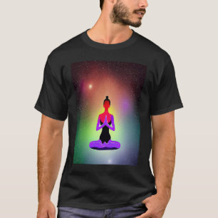 Yoga Girl Female Sun Salutation Meditation Chakra T-Shirt