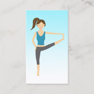 Yoga Girl Hand To Toe Pose Yoga Instructor Business Card