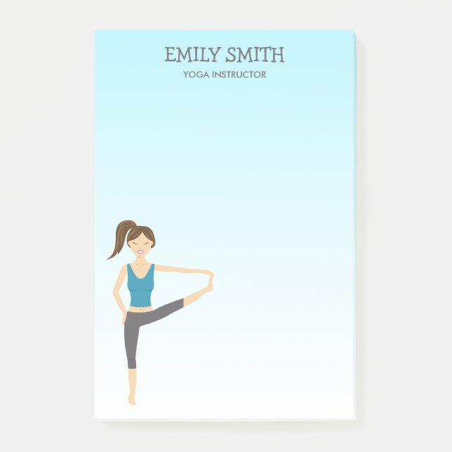 Yoga Girl In Hand To Toe Pose Yoga Instructor Post-it Notes (Front)