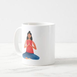 Yoga girl Meditation Namaste  Coffee Mug