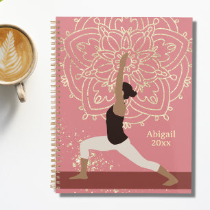Yoga Girl Modern Mandala Rose Pink Gold Planner