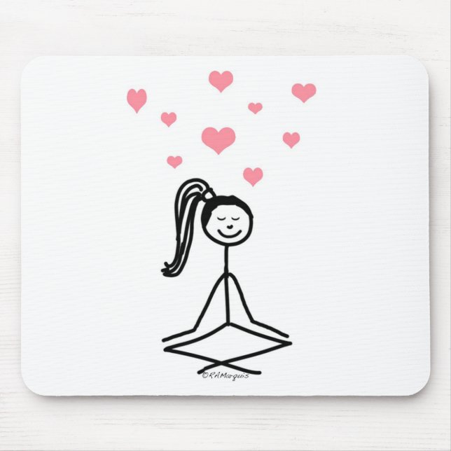 Yoga Girl Mouse Pad (Front)