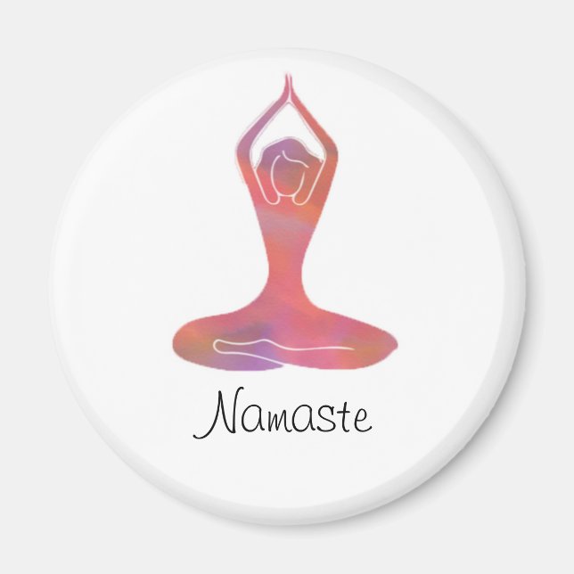 Yoga Girl Namaste Magnet (Front)