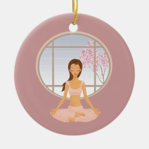 yoga girl ornament