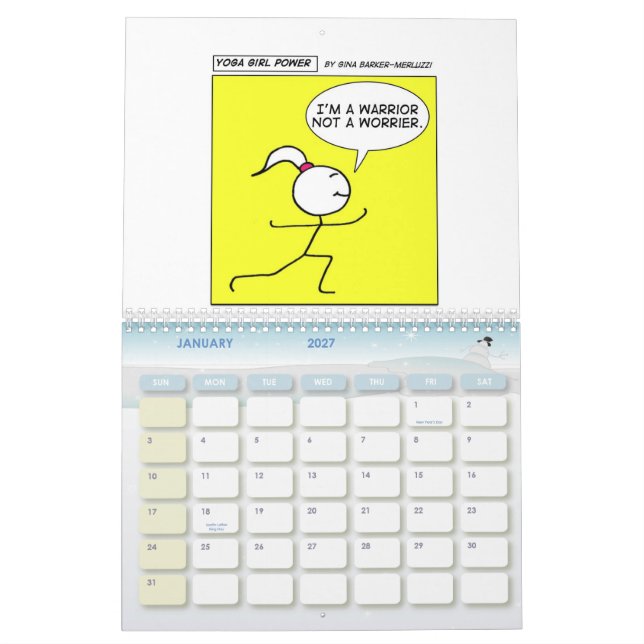 Yoga Girl Power "all year round" Calendar (Jan 2027)