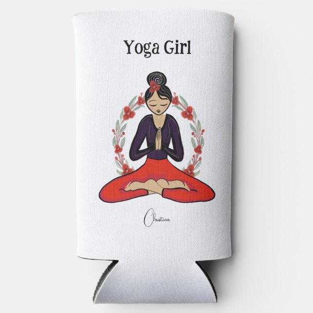 Yoga Girl  Seltzer Can Cooler (Front)