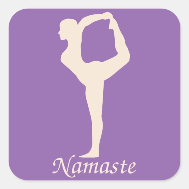 Yoga girl square sticker (Front)