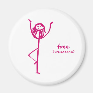 Yoga Girl tree magnet