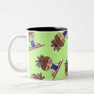 Yoga Girl Two-Tone Coffee Mug