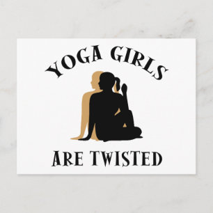 Yoga GIrls Are Twisted  Gift Postcard