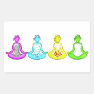 Yoga Girls Rectangular Sticker