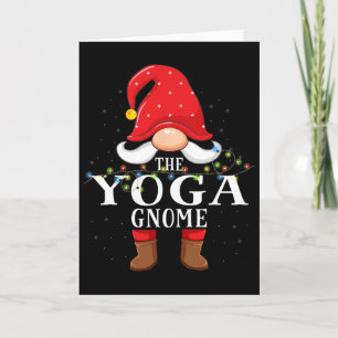 Yoga Gnome Matching Christmas Family Pajama  Card