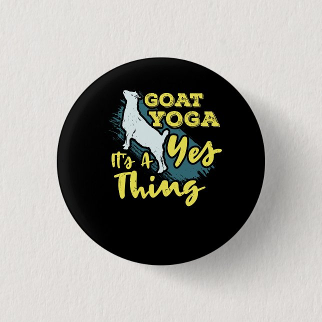 Yoga Goat Goatyoga 3 Cm Round Badge (Front)