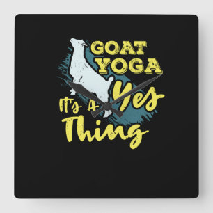 Yoga Goat Goatyoga Square Wall Clock
