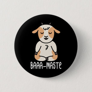 Yoga Goat Lotus Pose Yogi Women Meditation Goat Yo 6 Cm Round Badge