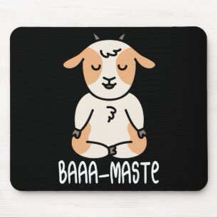 Yoga Goat Lotus Pose Yogi Women Meditation Goat Yo Mouse Pad