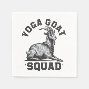Yoga Goat Squad Funny Goat Meditation Lover Napkin
