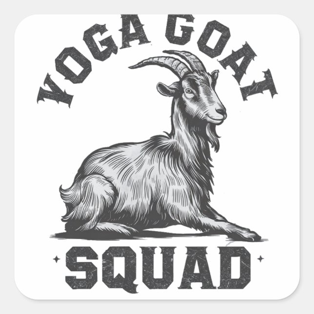 Yoga Goat Squad Funny Goat Meditation Lover  Square Sticker (Front)