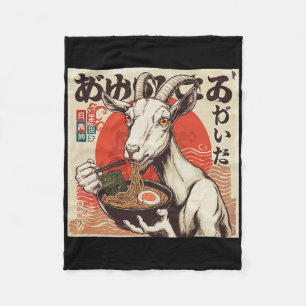 Yoga Goat Stuffed Animal Goat Ramen Japanese Kawai Fleece Blanket