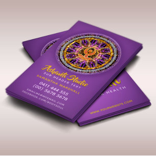 Yoga Goddess Mandala Teal Business Card