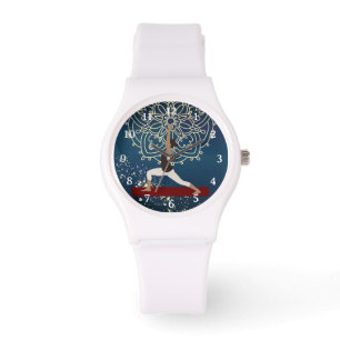 Yoga Gold, Blue and Red Mandala Meditation Watch