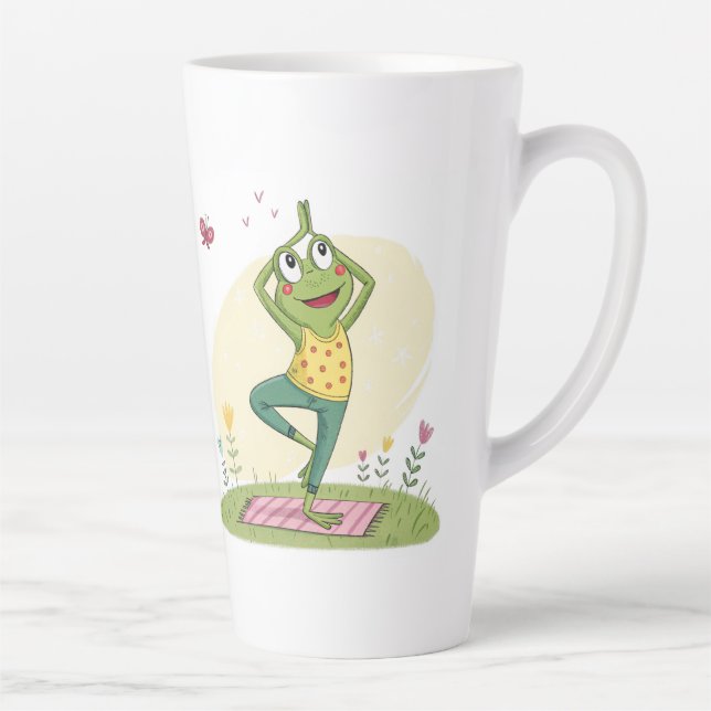 Yoga Good Morning    Collection  Design Latte Mug (Right)