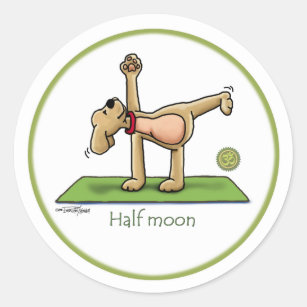 Yoga - Half Moon Classic Round Sticker