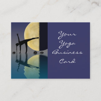 Yoga Half Moon Pose Business Card