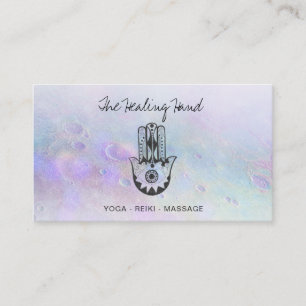*~* Yoga .  Hamsa Hand of Fatima Craters of Moon Business Card
